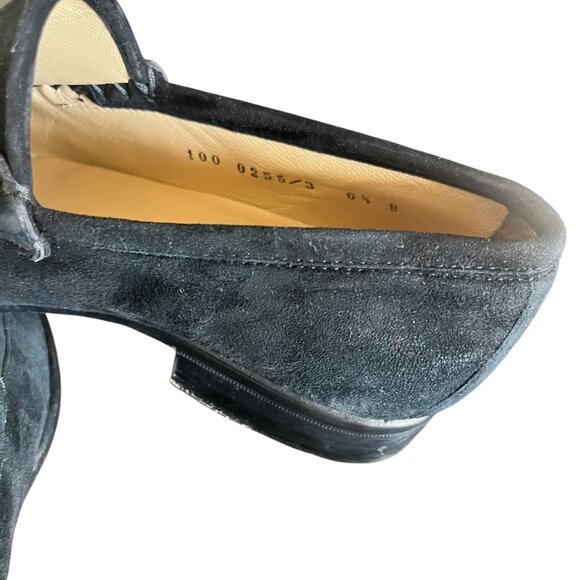 Vintage Gucci Black Suede Horsebit Loafers - Size 6.5 - Picture 9 of 16